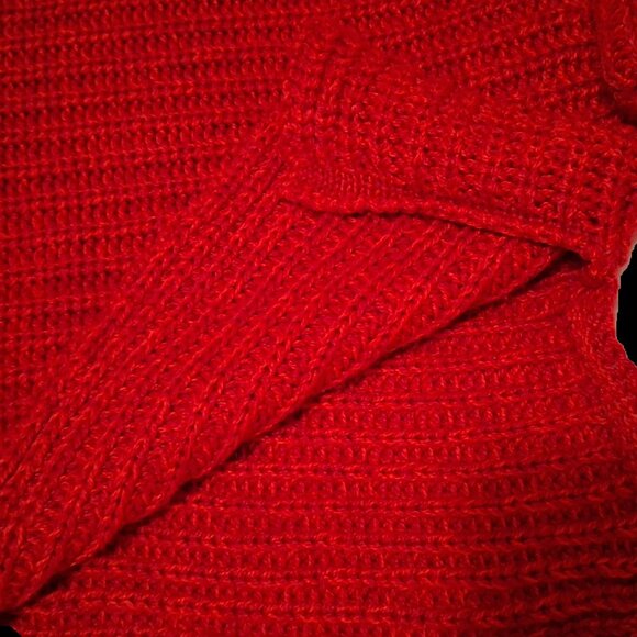Women's Joe Fresh Sweater, 3/4 Length Sleeve, Red, XS - Picture 5 of 11
